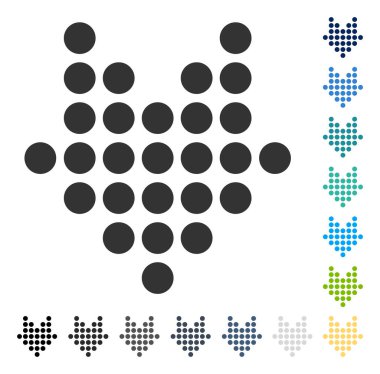 Noktalı ok aşağı vektör simgesi