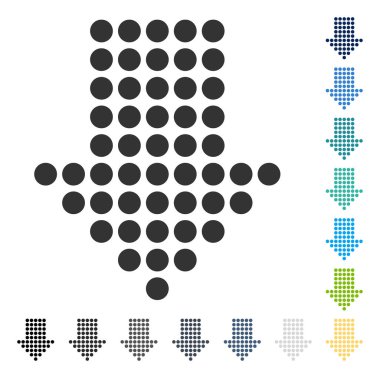 Noktalı ok aşağı vektör simgesi