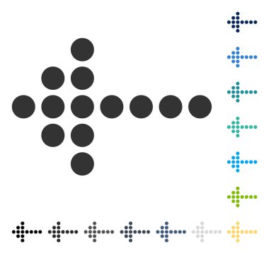 Noktalı ok sol vektör simgesi