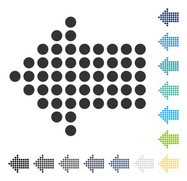 Noktalı ok sol vektör simgesi