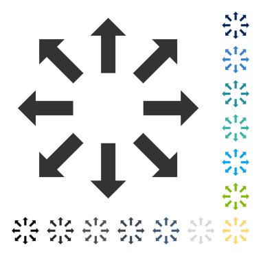 Oklar vektör simge patlayabilir