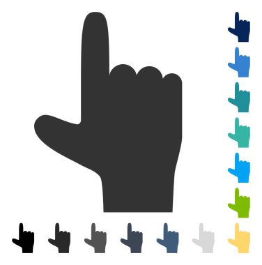 Vektör simge kadar el işaretçisi