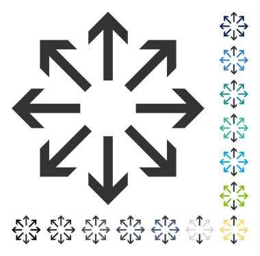 Radyal okları vektör simgesi