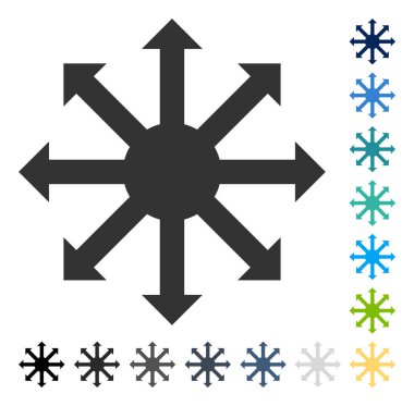 Radyal okları vektör simgesi