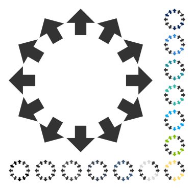 Radyal okları vektör simgesi