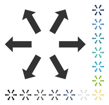 Radyal okları vektör simgesi