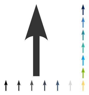 Vektör simge yukarı ok keskin