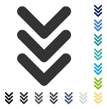 Vektör simgesi aşağı çift ok ucu