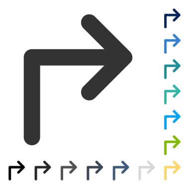 Doğru vektör simge açmak