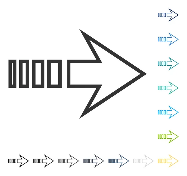 Wyślij ikonę prawym wektor — Wektor stockowy