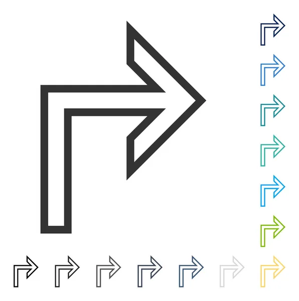 Tournez à droite Icône vectorielle — Image vectorielle