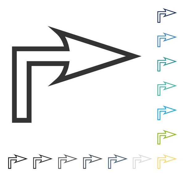 Otočit vpravo vektorové ikony — Stockový vektor