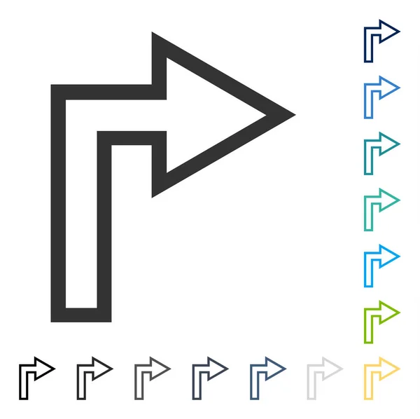 Tournez à droite Icône vectorielle — Image vectorielle