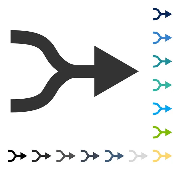 Combiner l'icône vectorielle droite flèche — Image vectorielle