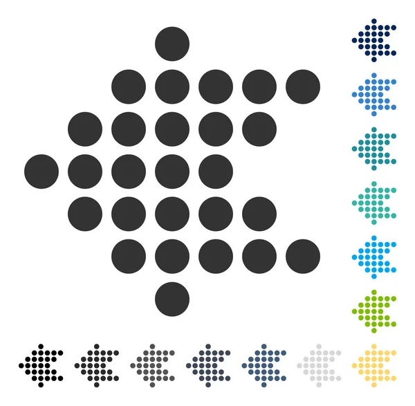 Noktalı ok sol vektör simgesi