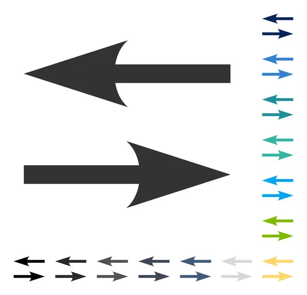 Horizontaler Austausch von Pfeilen Vektor-Symbol — Stockvektor