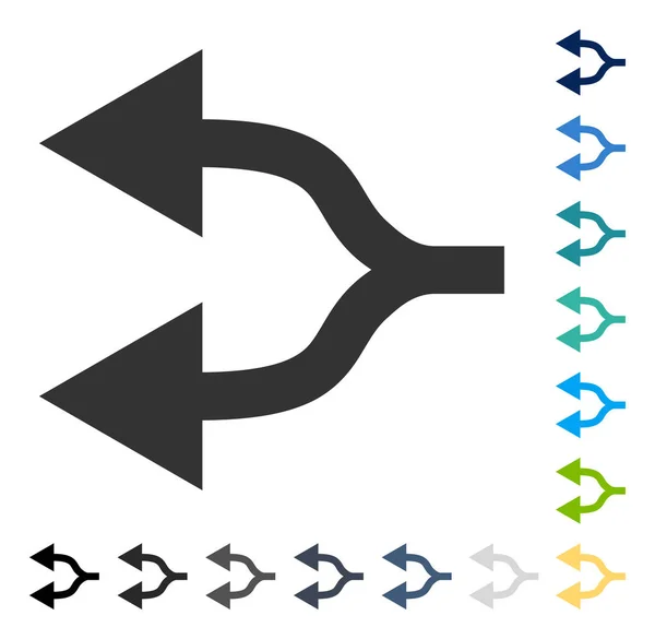 Gesplitste pijlen links Vector Icon — Stockvector