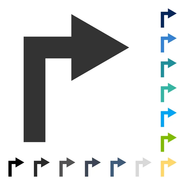 Rechts abbiegen Vektor Symbol — Stockvektor