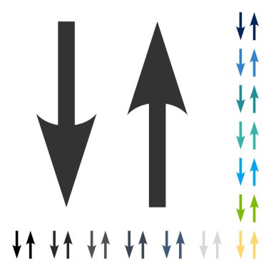 Dikey Exchange okları vektör simgesi