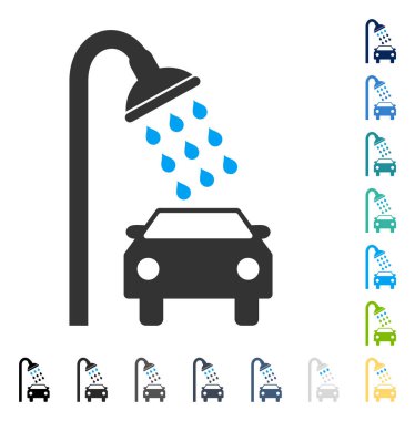 Araba duş vektör simgesi