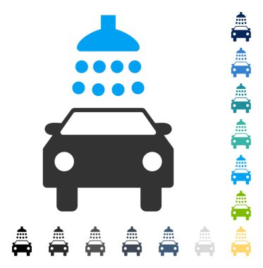 Araba duş vektör simgesi