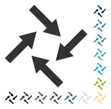 Merkezcil okları vektör simgesi