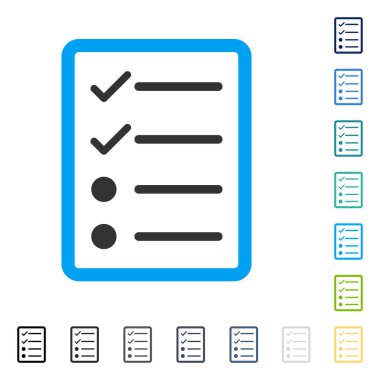 Denetim listesi sayfa vektör simgesi