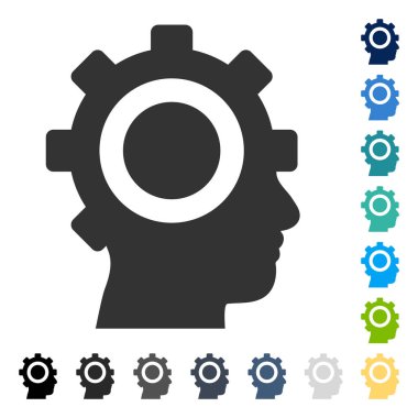 Cyborg dişli vektör simgesi