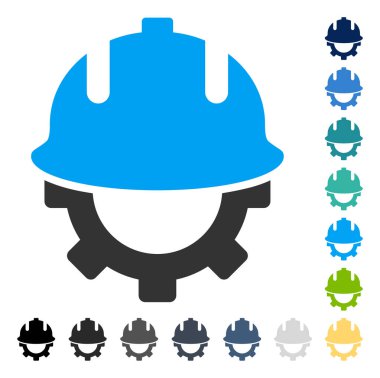 Geliştirme kask vektör simgesi