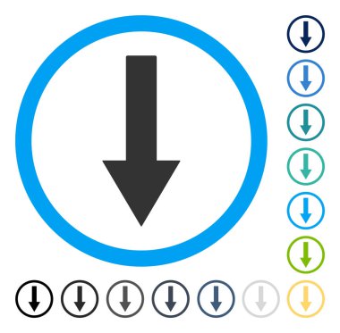 Yuvarlak ok vektör simgesi