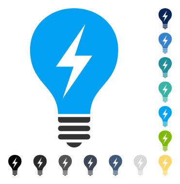 Elektrikli ampul vektör simgesi