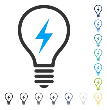 Elektrikli ampul vektör simgesi