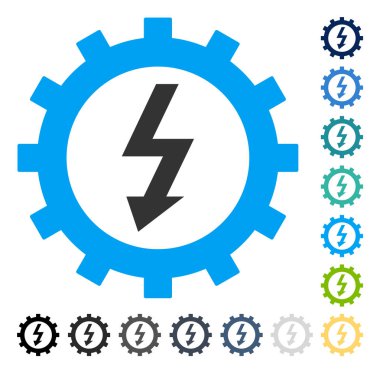 Elektrik enerji Cog tekerlek vektör simgesi