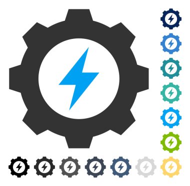 Elektrik enerji dişli vektör simgesi