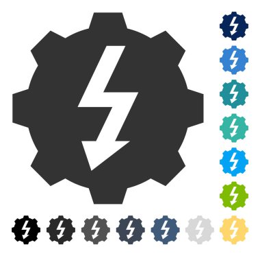 Elektrikli dişli vektör simgesi