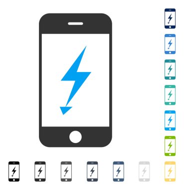 Elektrik cep telefonu vektör simgesi
