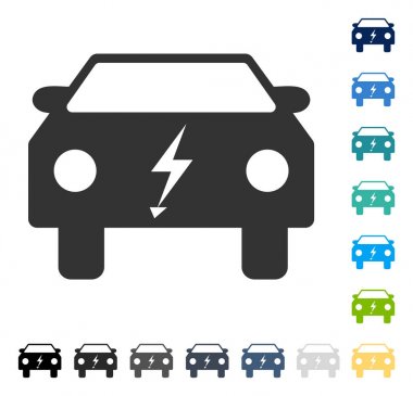 Elektrik güç araba vektör simgesi