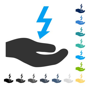 Elektrik kaynağı el vektör simgesi