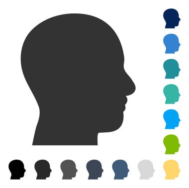 Kafa profil vektör simgesi