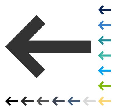 Sol Ok Vektör Simgesi