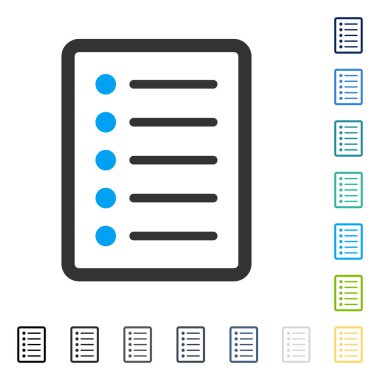 Liste sayfası vektör simgesi