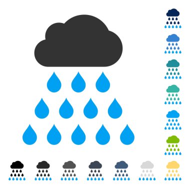 yağmur bulutu vektör simgesi