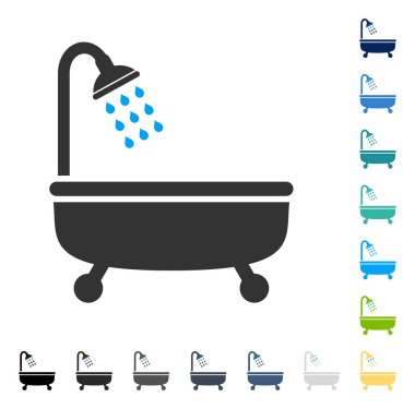 Duş Banyo vektör simgesi