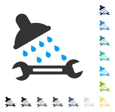 Duş sıhhi tesisat vektör simgesi