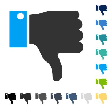 başparmak aşağı vektör simgesi