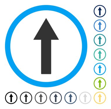 Yukarı yönlü ok vektör simgesi