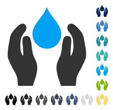 Su bakım vektör simgesi