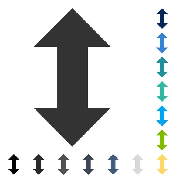 Setas de troca verticais vetor ícone — Vetor de Stock
