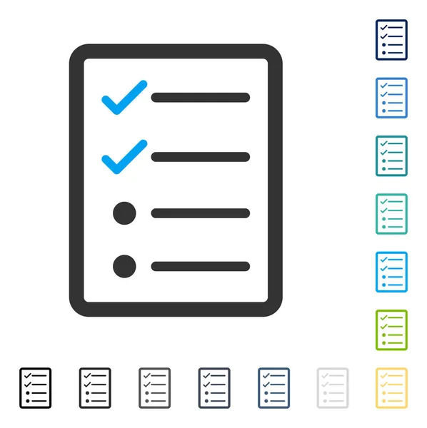 Liste de vérification Icône vectorielle de page — Image vectorielle