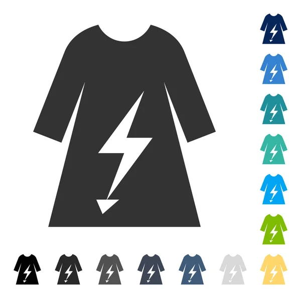 Poder eléctrico Lady Dress Vector Icono — Vector de stock